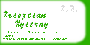 krisztian nyitray business card